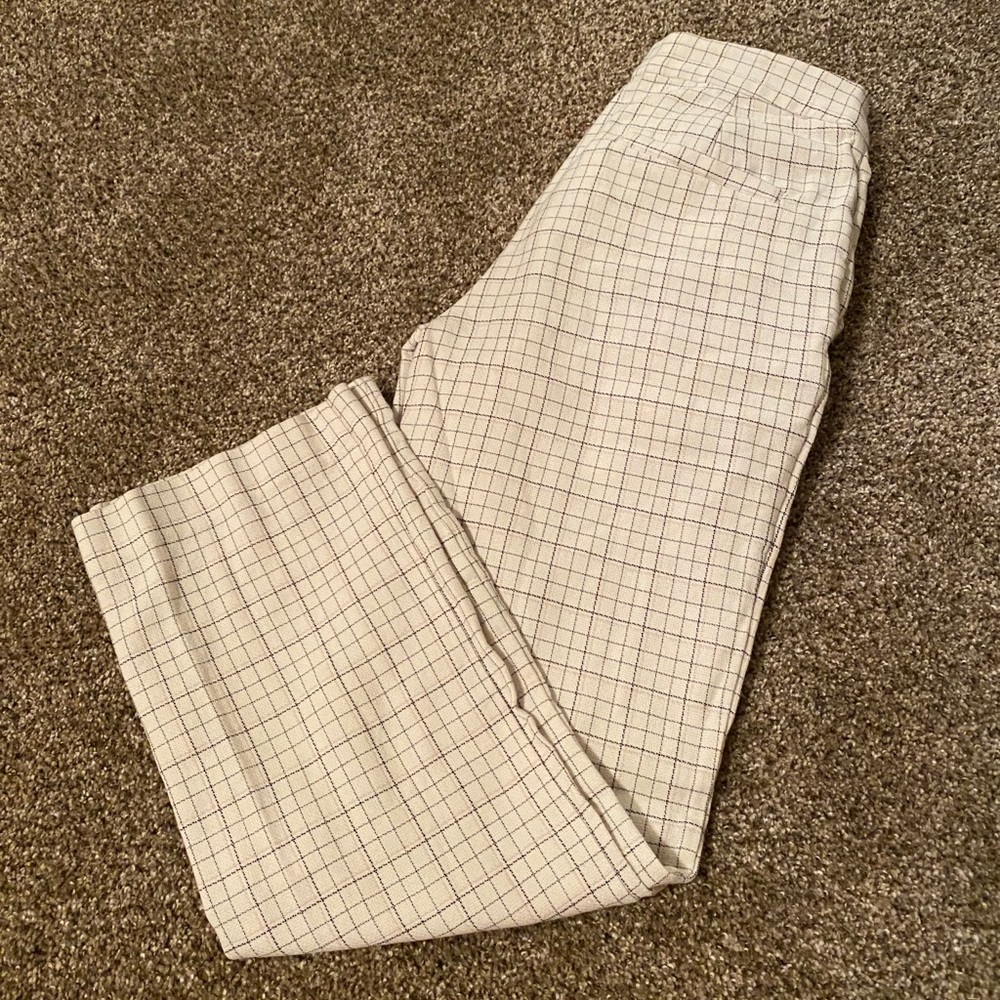 White Pinstriped Joie Pants